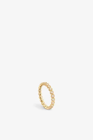 ASTLEY CLARKE Womens Deco 18ct Yellow Gold-Plated Vermeil Sterling-Silver and Sapphire Ring