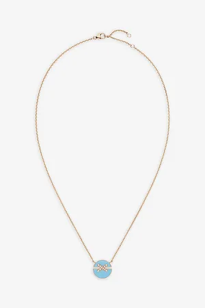 CHAUMET Jeux De Liens Harmony Small 18ct Rose-Gold, 0.06ct Brilliant-Cut Diamond and Pendant Necklace