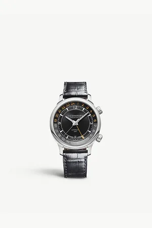 Chopard Mens L.U.C Gmt One Stainless Steel and Alligator-Embossed Leather Watch