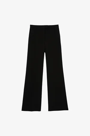 The Kooples Womens Straight-Leg High-Rise Crepe Trousers