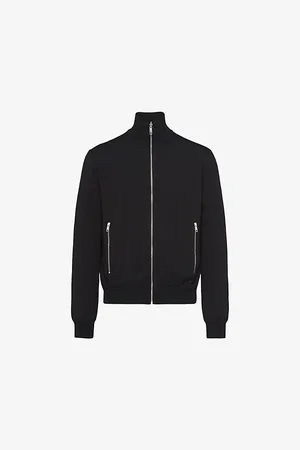 Prada Mens Reversible Brand-Plaque Wool and Nylon Jacket