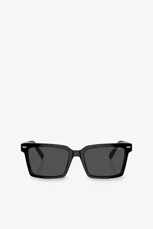 Miu Miu Womens Mu 13Zs Rectangle-Frame Acetate Sunglasses