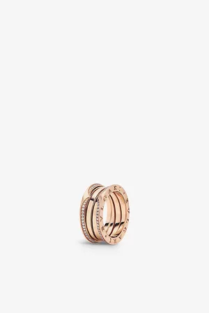 Bvlgari B.Zero1 18ct Rose-Gold and 0.45ct Brilliant-Cut Diamond Ring