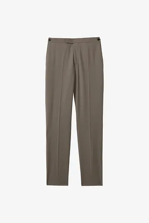 Reiss Mens Harley Tapered-Fit Straight-Leg Stretch-Wool Trousers