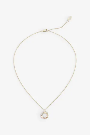 Cartier Trinity 18ct Yellow, Rose and White Gold and 0.25ct Diamond Pendant Necklace