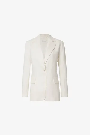 By Malina Womens Vera Single-Breasted Linen Blazer