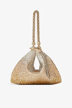 Jimmy Choo Womens Callie Crystal-Embellished Satin Clutch Bag