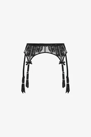 Agent Provocateur Womens Caitriona Crystal-Embellished Lace and Tulle Suspender Belt