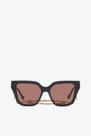 Gucci Womens Gg1023S Square-Framed Acetate Sunglasses