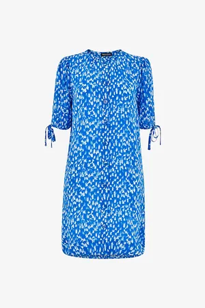 Whistles Womens Frankie Speeding-Squares Relaxed-Fit Woven Mini Dress