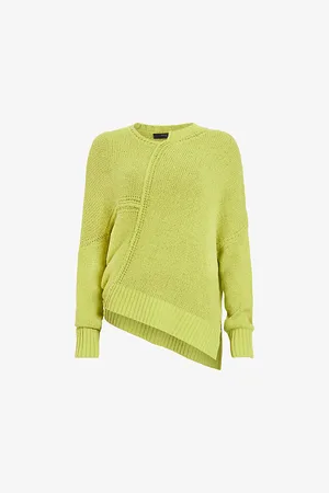 AllSaints Womens Lock Panelled Knitted Jumper