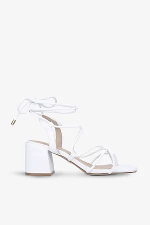 Kurt Geiger Womens Roma Strappy Vegan-Leather Heeled Sandals