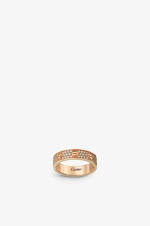 Cartier Love 18ct Rose-Gold and 88 Brilliant-Cut Diamond Ring