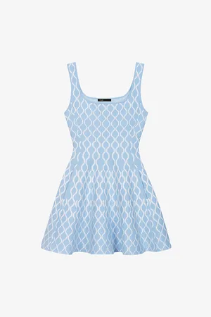 Maje Womens Jacquard-Print Sleeveless Stretch-Woven Mini Dress