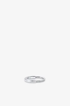 Tiffany & Co. Tiffany Lock 18ct White-Gold and 0.17ct Round-Brilliant Diamond Ring
