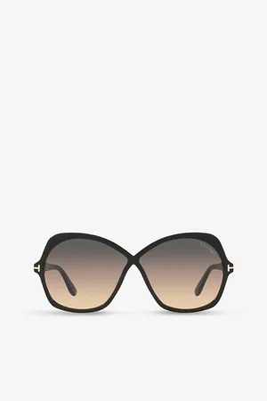 Tom Ford Womens Ft1013 Round-Frame Acetate Sunglasses