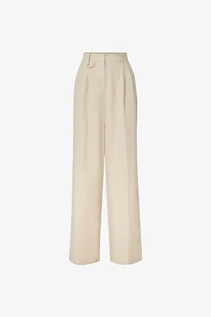 By Malina Womens Mya Wide-Leg High-Rise Woven Trousers