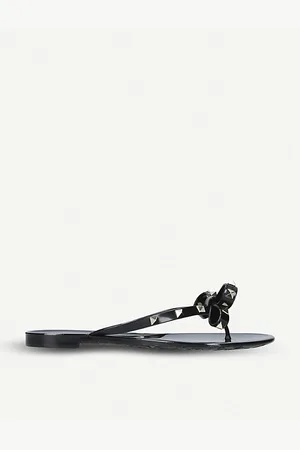 VALENTINO GARAVANI Womens Rockstud-Embellished Rubber Flip-Flops