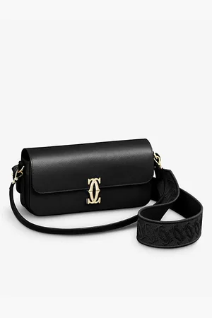 Cartier Womens C De Leather Cross-Body Bag