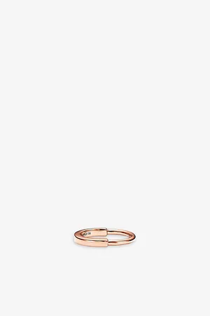 Tiffany & Co. Mens Tiffany Lock 18ct Rose-Gold Ring