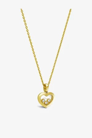 Chopard Happy Diamonds 18ct Yellow-Gold and 0.15ct Diamond Pendant Necklace