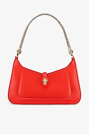 Bvlgari Womens Serpenti Baia Small Leather Shoulder Bag