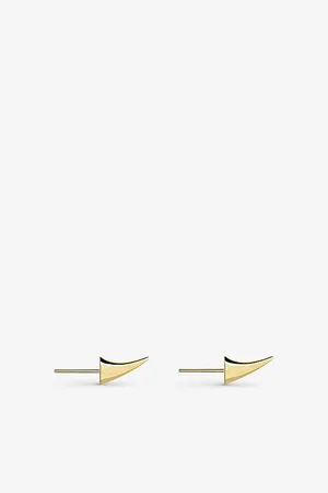 SHAUN LEANE Womens Rose Thorn Gold-Tone Sterling Silver Stud Earrings