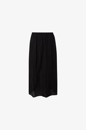 By Malina Womens Tamara Embroidered-Pattern Cotton Midi Skirt