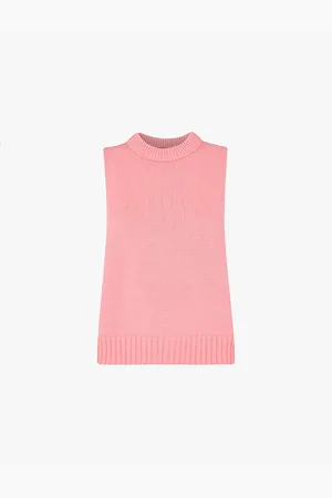 Whistles Womens Indie Relaxed-Fit Ribbed Cotton Tank
