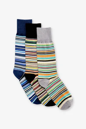 Paul Smith Mens Signature Striped Pack Of Six Cotton-Blend Socks