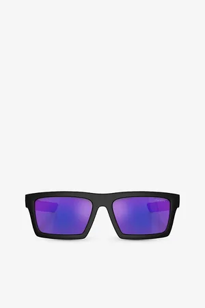Prada Womens Ps 02Zsu Rectangle-Frame Injected Sunglasses