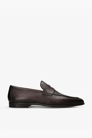 Magnanni Mens Diezma Penny-Strap Leather Penny Loafers