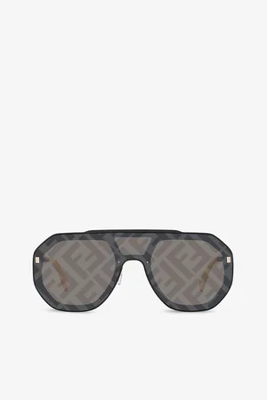 Fendi Womens Fn000575 Monogram Aviator-Frame Acetate Sunglasses