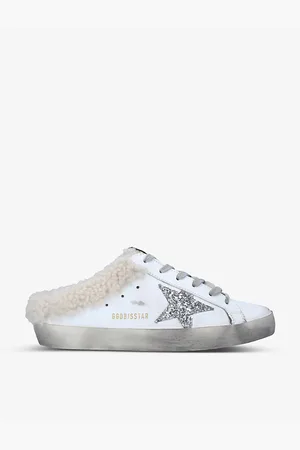 Golden Goose Womens Superstar Sabot 10224 Leather and Shearling Trainers