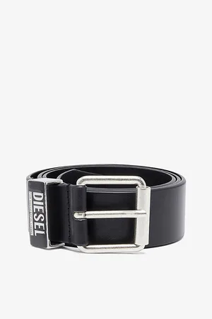 Diesel Mens Logo-Embellished Leather Belt