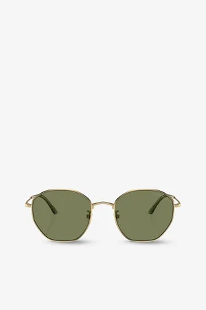 Giorgio Armani Ar6150 Branded Round-Frame Metal Sunglasses