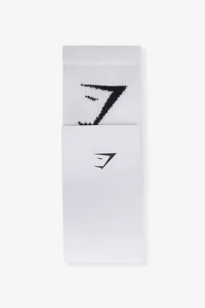 GymShark Womens Branding Pack Of Three Cotton-Blend Socks