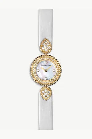 Boucheron Wa015506 Serpent Bohème 18ct -Gold, Diamond and Mother-Of-Pearl Watch