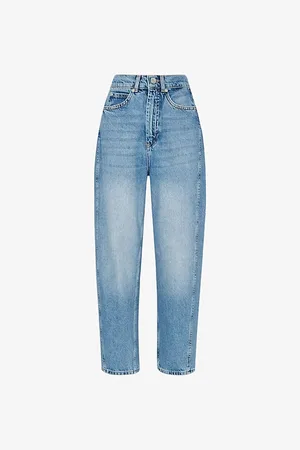 Whistles Womens Authentic Barrel-Leg Mid-Rise Denim Jeans