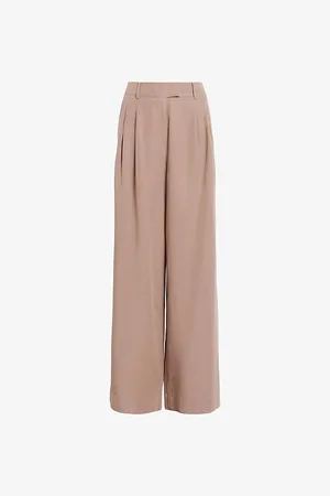AllSaints Womens Deri Lyn Wide-Leg Mid-Rise Woven Trousers