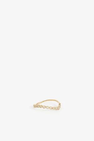 Mateo Wave 14ct Yellow-Gold and 0.351ct Diamond Ring