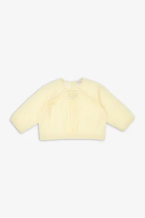 Caramel Krill Cropped Cotton-Blend Blouse 3-12 Years