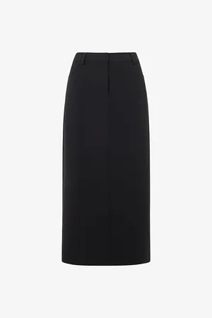 Whistles Womens Abigail Tailored Woven Midi Skirt