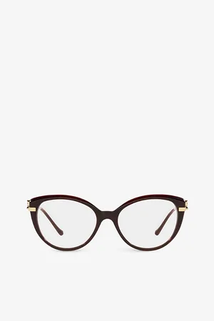 Cartier Womens ct0283O Panthère De Cat-Eye Frame Acetate and Metal Glasses