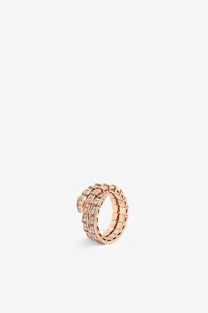 Bvlgari Serpenti Viper 18ct Rose-Gold and 1.22ct Brilliant-Cut Diamond Ring
