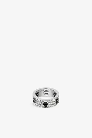 Cartier Love 18ct White-Gold Ceramic and 66 Brilliant-Cut Diamond Ring