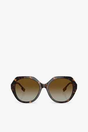 Burberry Womens Be4375 Vanessa Round-Frame Acetate Sunglasses