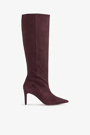 LK Bennett Womens Astrid Stiletto-Heel Suede Knee-High Tboots