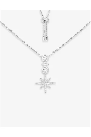 APM Monaco Womens Pavé Meteorites Sterling- and Zirconia Pendant Necklace