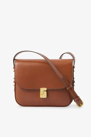 Soeur Womens Belissima Branded-Buckle Mini Leather Cross-Body Bag